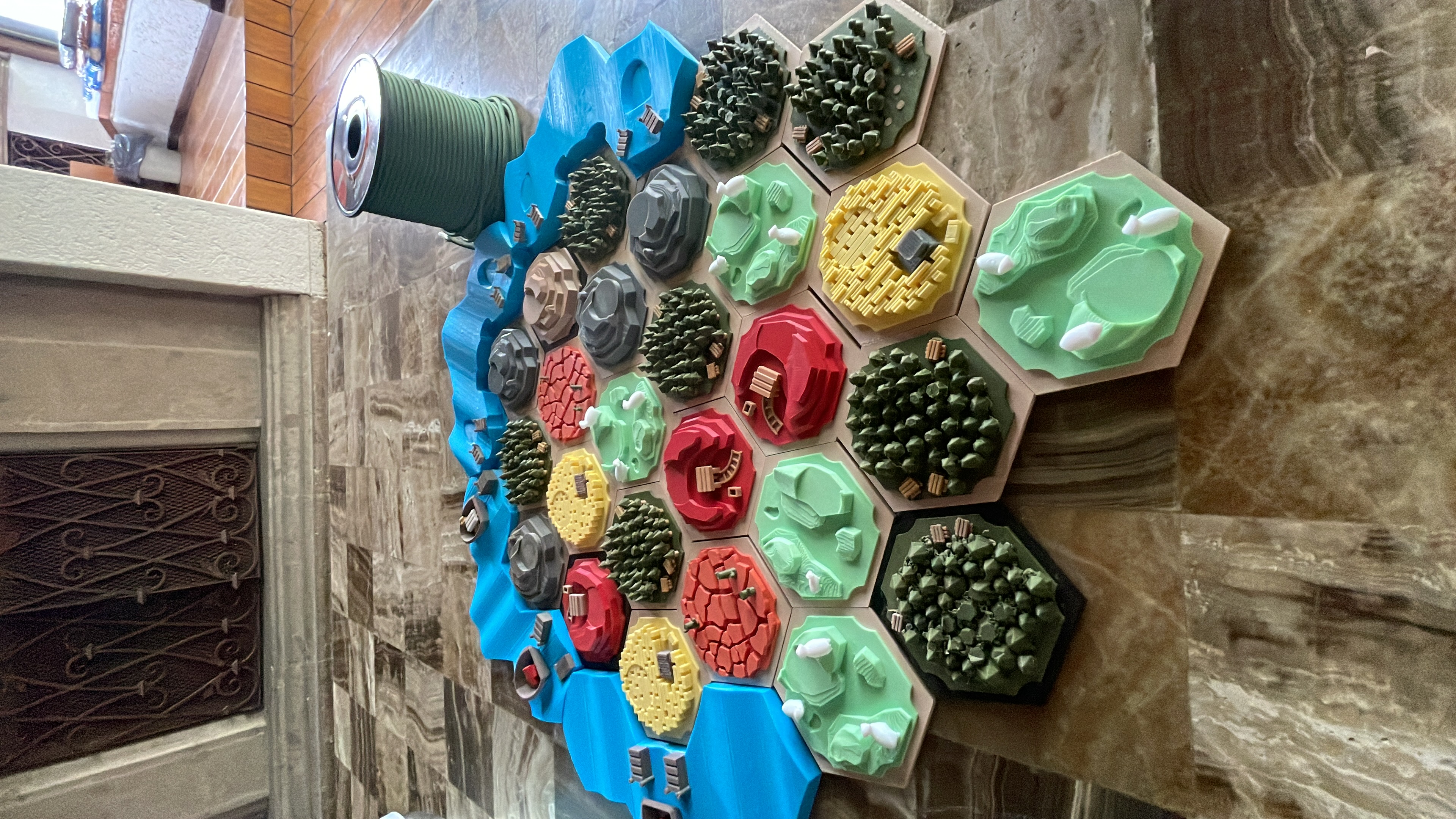 Piezas juego de mesa Catan — 3D